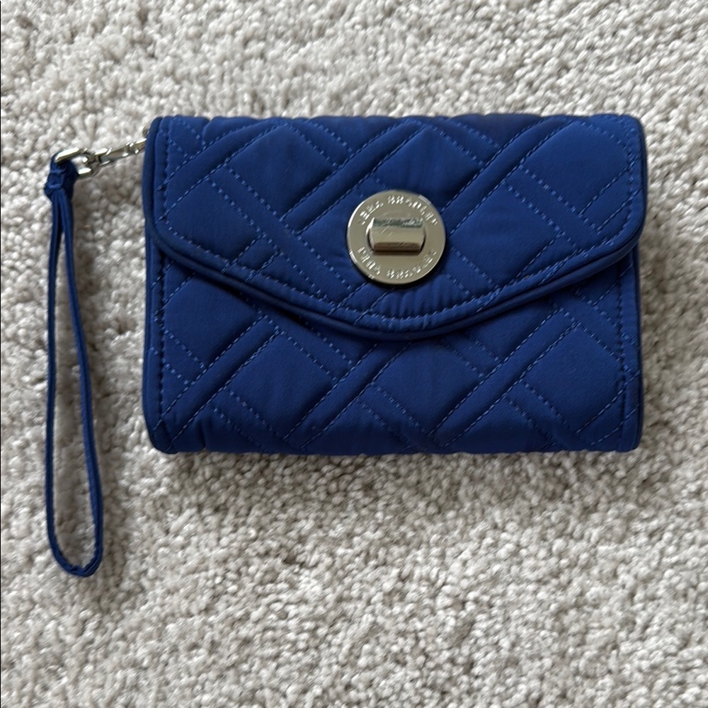 Vera Bradley Quilted Blue Wristlet